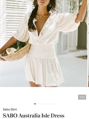 SABO Australia Isle Mini Dress in Cream